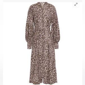 Zimmermann Sabotage silk leopard‎ midi dress